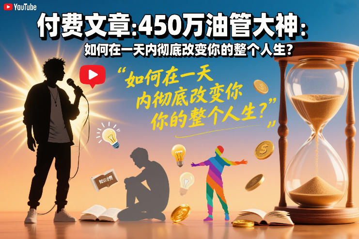 付费文章：450万油管大神：如何在一天内彻底改变你的整个人生？-灵感工坊云网创