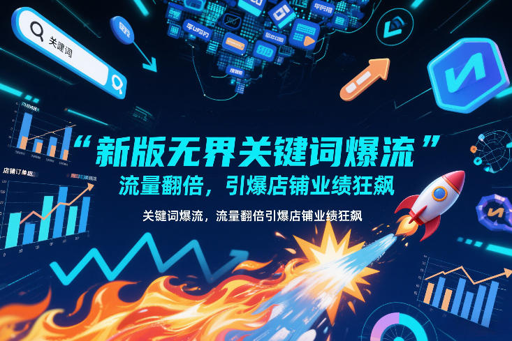 新版无界关键词爆流，流量翻倍，引爆店铺业绩狂飙-灵感工坊云网创