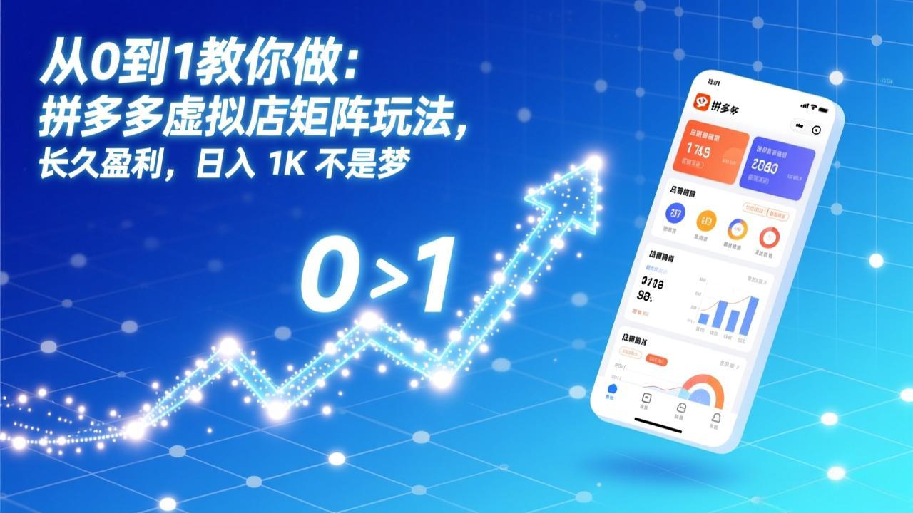 从0到1教你做：拼多多虚拟店矩阵玩法，长久盈利，日入 1K 不是梦-灵感工坊云网创